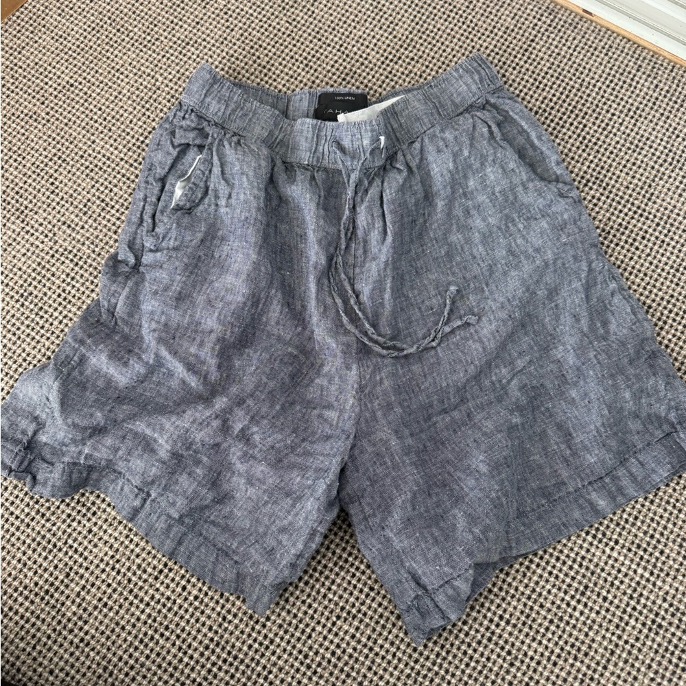 Tahari Linen Shorts Pair M